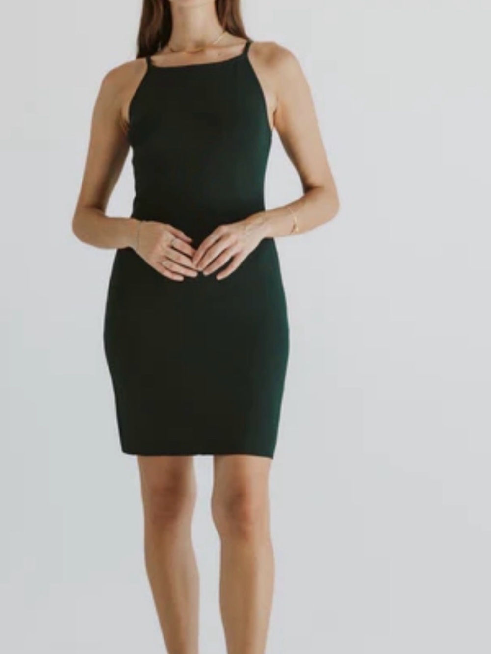 Elegant Green Sleeveless Dress